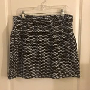 Black and Ivory Tweed Skirt